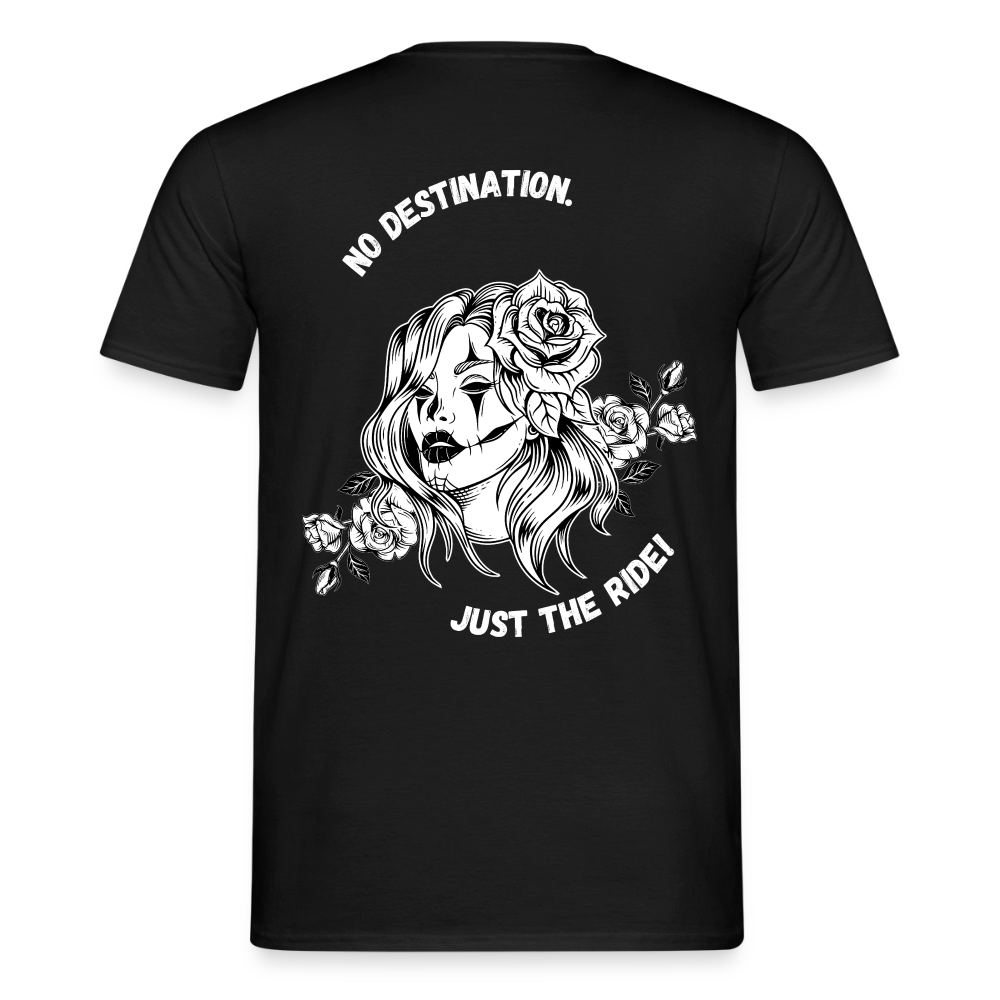 KERNSCHROTT Oversize T-Shirt „No Destination. Just The Ride.“ – Schwarz - black