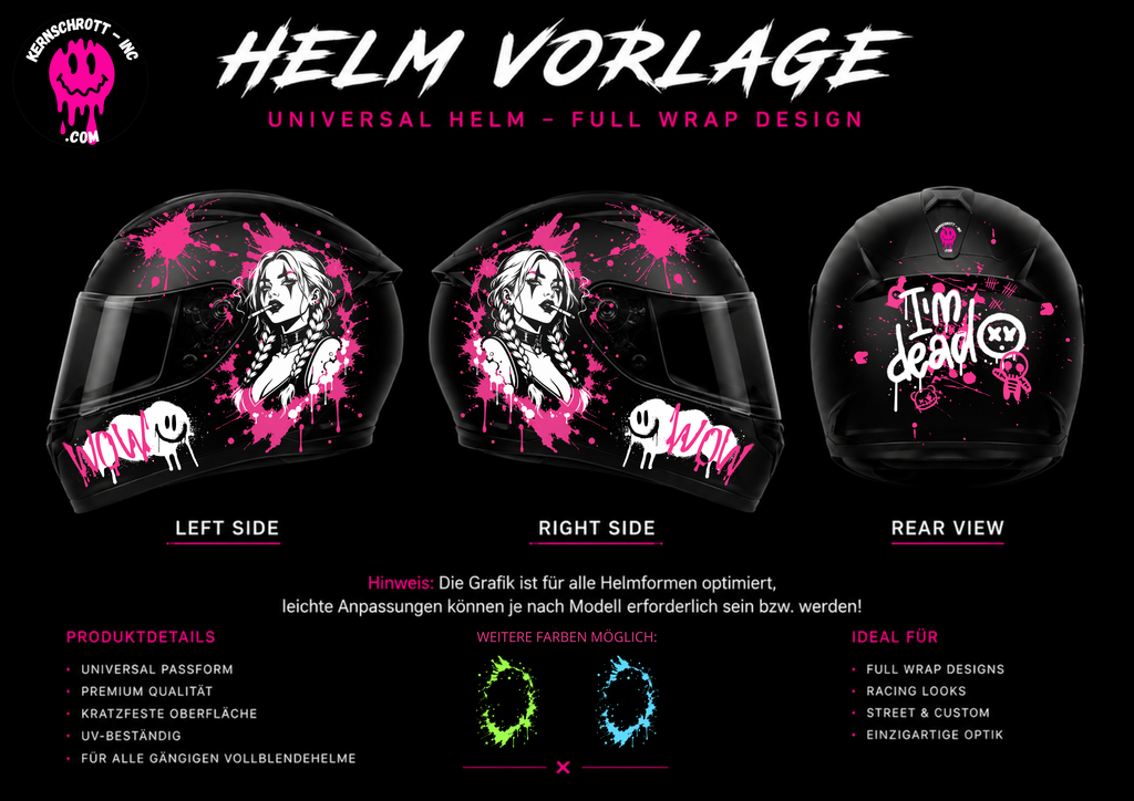 KERNSCHROTT Premium Full Wrap Kit 🚀 SMOKE BRAID GIRL - 3 Farben wählbar