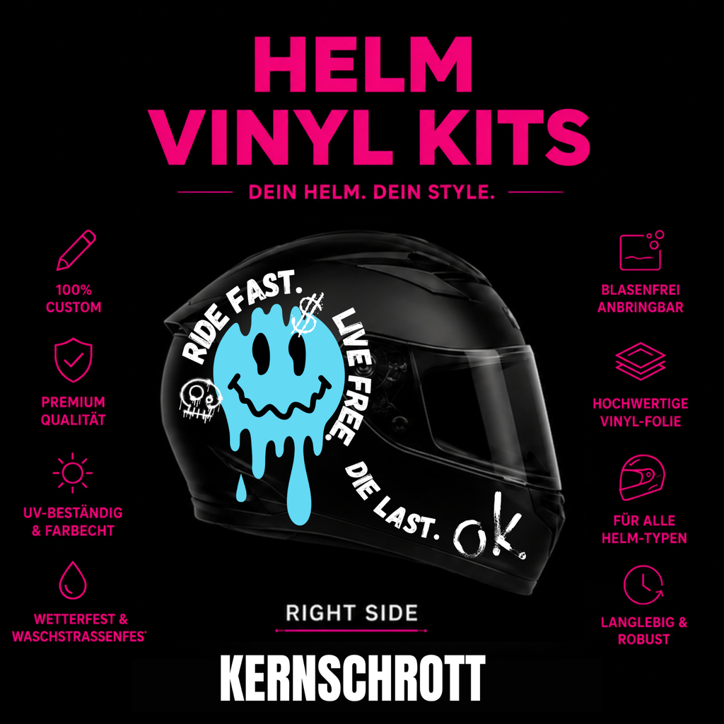 KERNSCHROTT Premium Full Wrap Kit 🚀 RIDE FAST BLAU