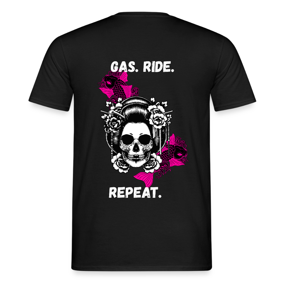 KERNSCHROTT Oversize T-Shirt „GAS. RIDE. REPEAT.“ – Schwarz - black