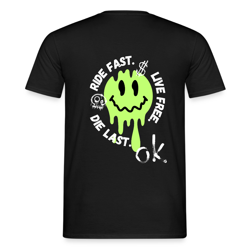 KERNSCHROTT Oversize T-Shirt „RIDE FAST.“ – Schwarz - black