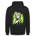KERNSCHROTT Unisex Hoodie „SMOKE BRAID GIRL“ – Schwarz - black
