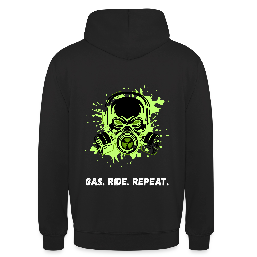 KERNSCHROTT Unisex Hoodie „RIDE FAST. LIVE FREE. DIE LAST.“ Grün – Schwarz - black