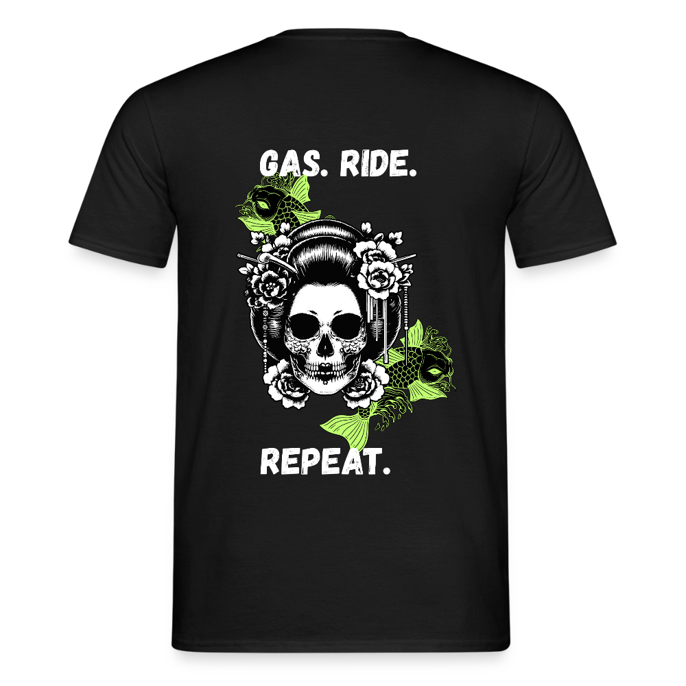KERNSCHROTT Oversize T-Shirt „GAS. RIDE. REPEAT.“ – Schwarz - black