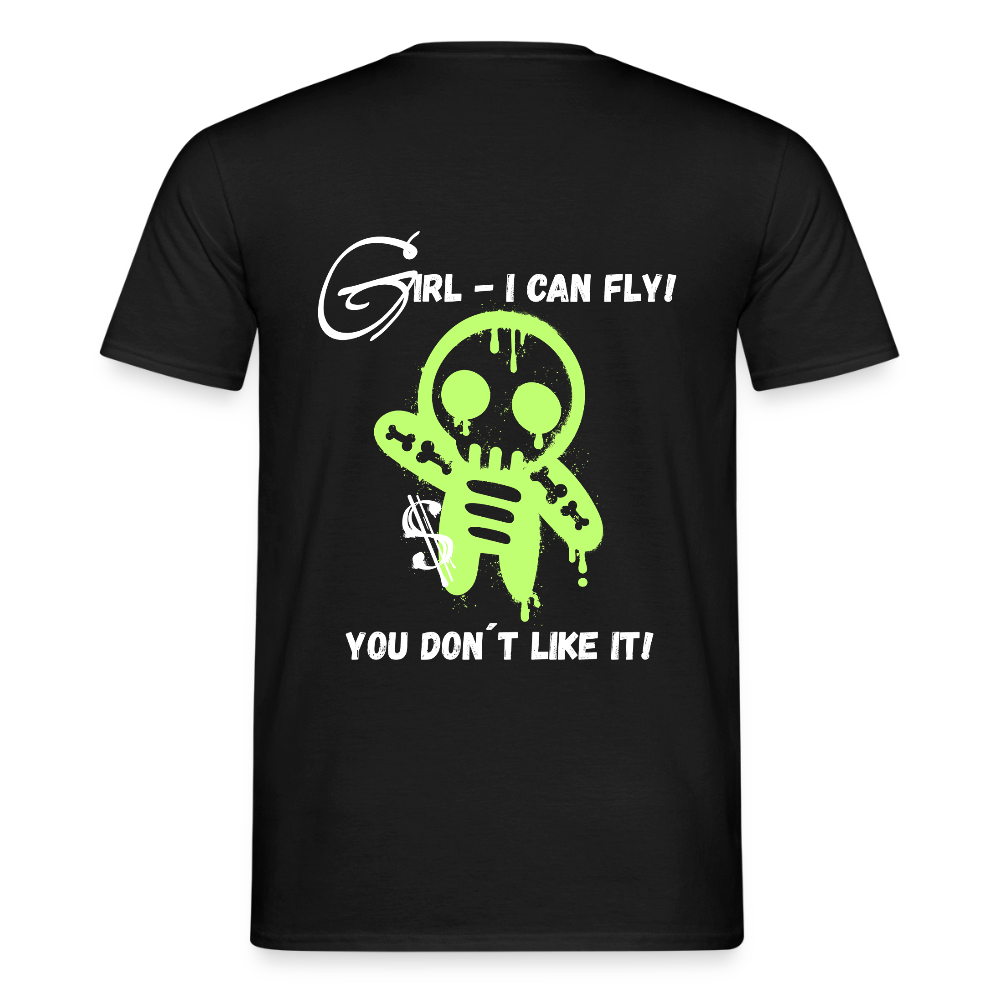 KERNSCHROTT Oversize T-Shirt „GIRL - I CAN FLY“ – Schwarz - black