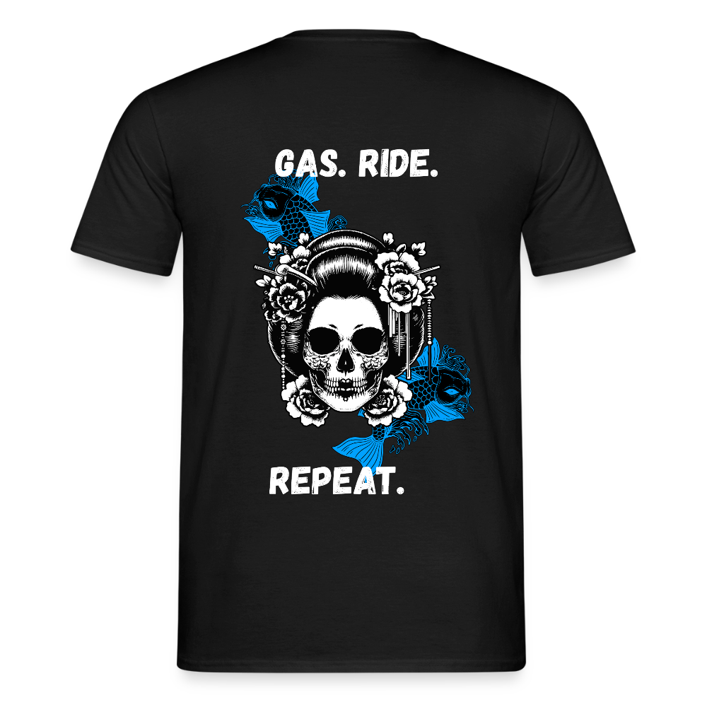 KERNSCHROTT Oversize T-Shirt „GAS. RIDE. REPEAT.“ – Schwarz - black