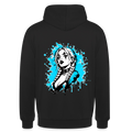KERNSCHROTT Unisex Hoodie „SMOKE BRAID GIRL“ – Schwarz - black