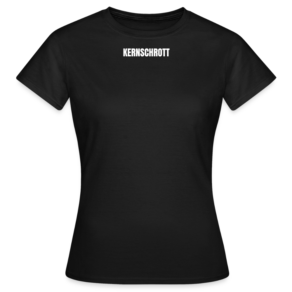 KERNSCHROTT Damen T-Shirt „SMOKE BRAID GIRL“ – Taillierter Fit - black