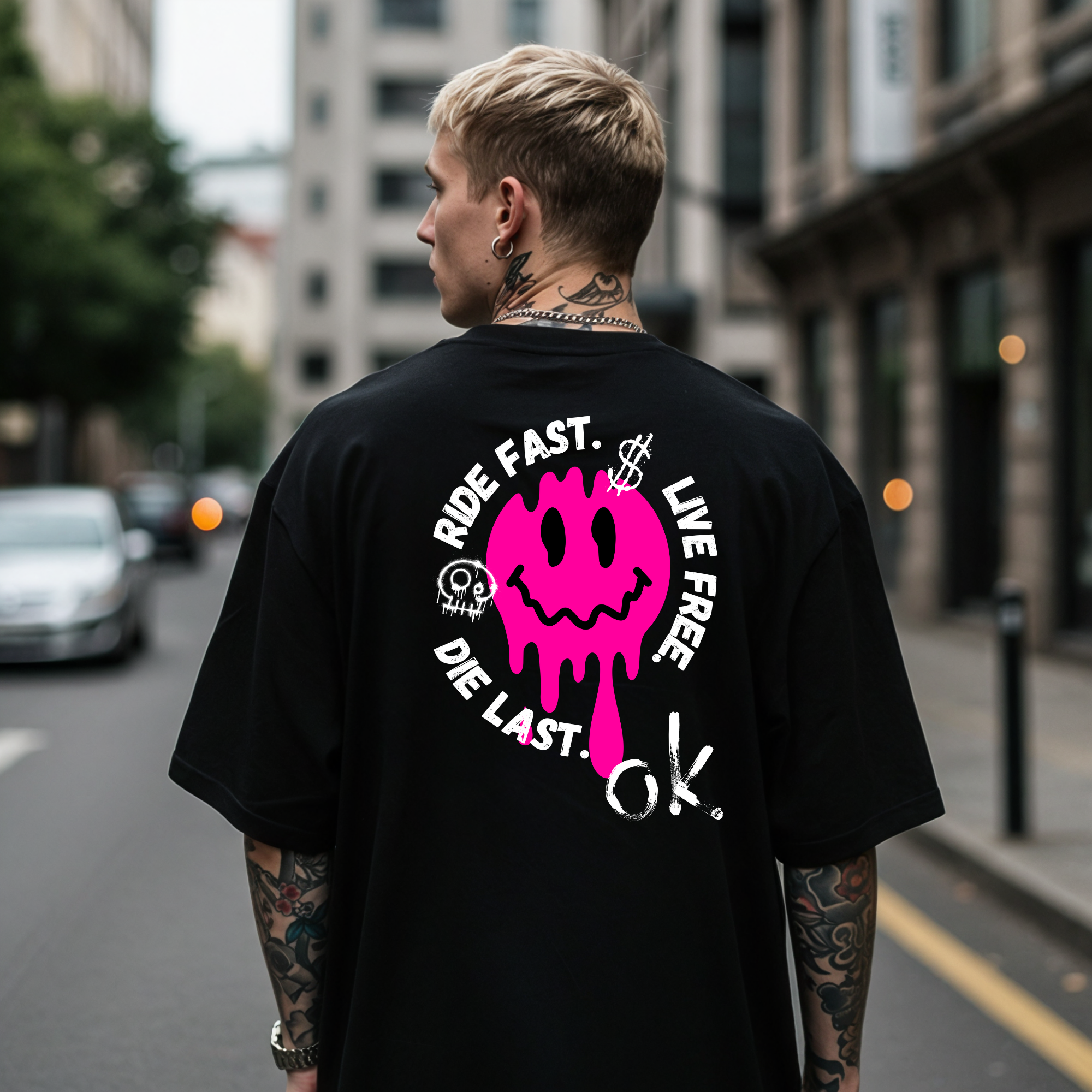 KERNSCHROTT Oversize T-Shirt „DIE LAST“ – Schwarz