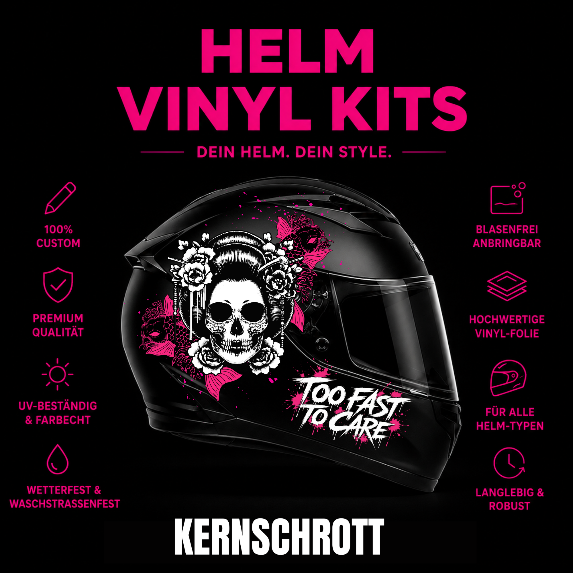 KERNSCHROTT Premium Full Wrap Kit 🚀 TO FAST TO CARE PINK