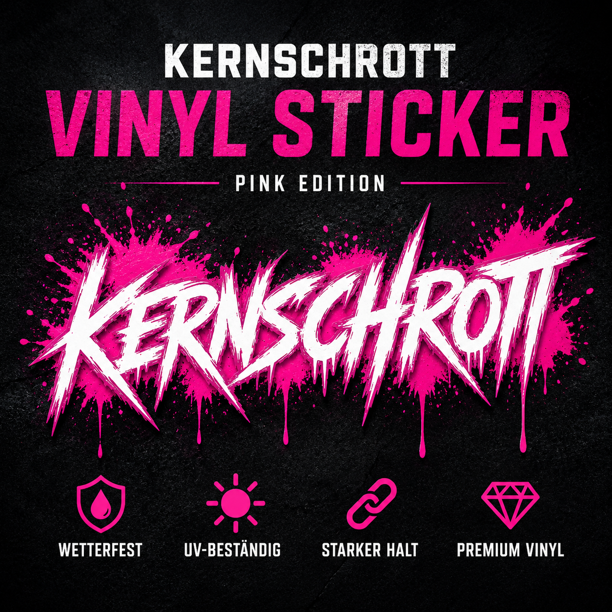 KERNSCHROTT Vinyl Sticker – Pink Edition 🚀