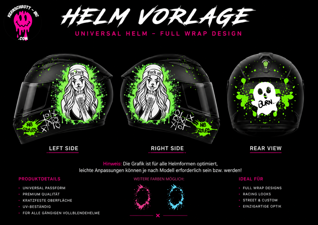KERNSCHROTT Premium Full Wrap Kit 🚀 HARLEKIN GIRL - 3 Farben wählbar