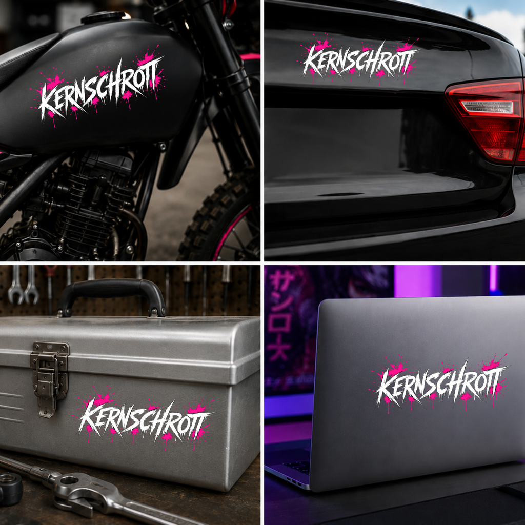 KERNSCHROTT Vinyl Sticker – Pink Edition 🚀